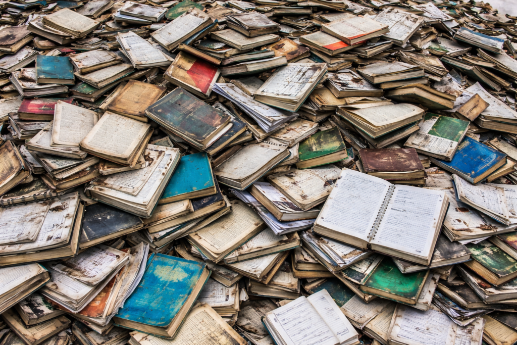 books and copies scrap image